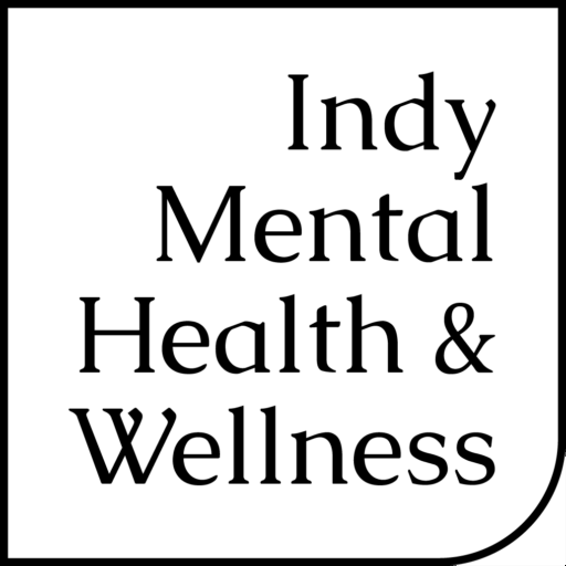 Indy Mental Health & Wellness logo with background